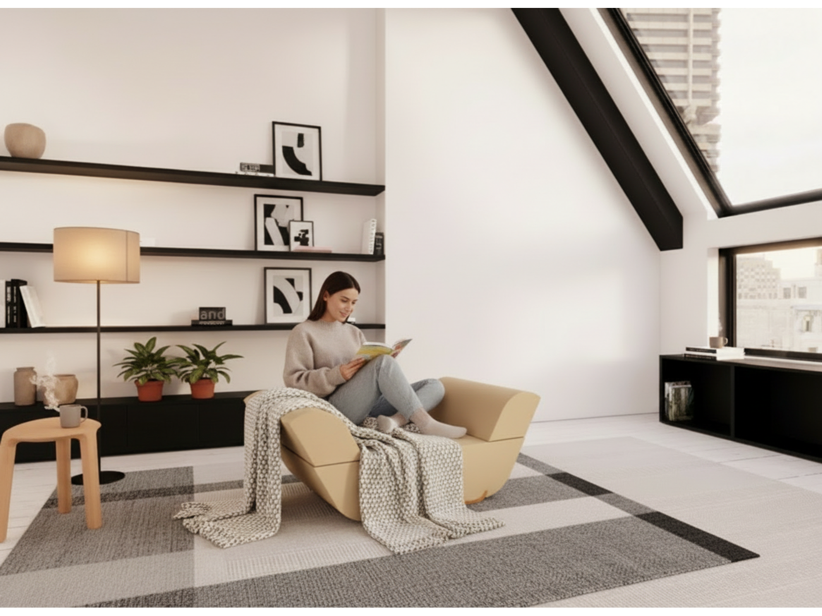 SOA lounge chair in use