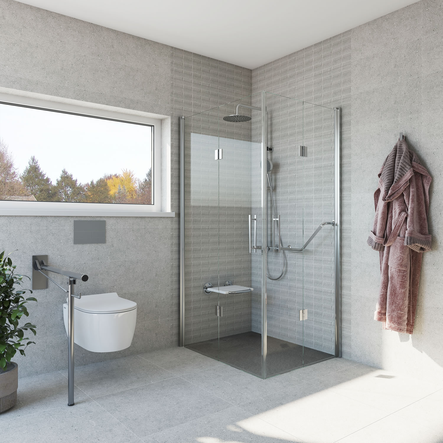 HoldUp installed in bathroom context