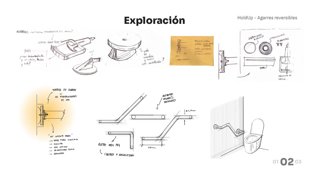HoldUp being used by a person in bathroom context
