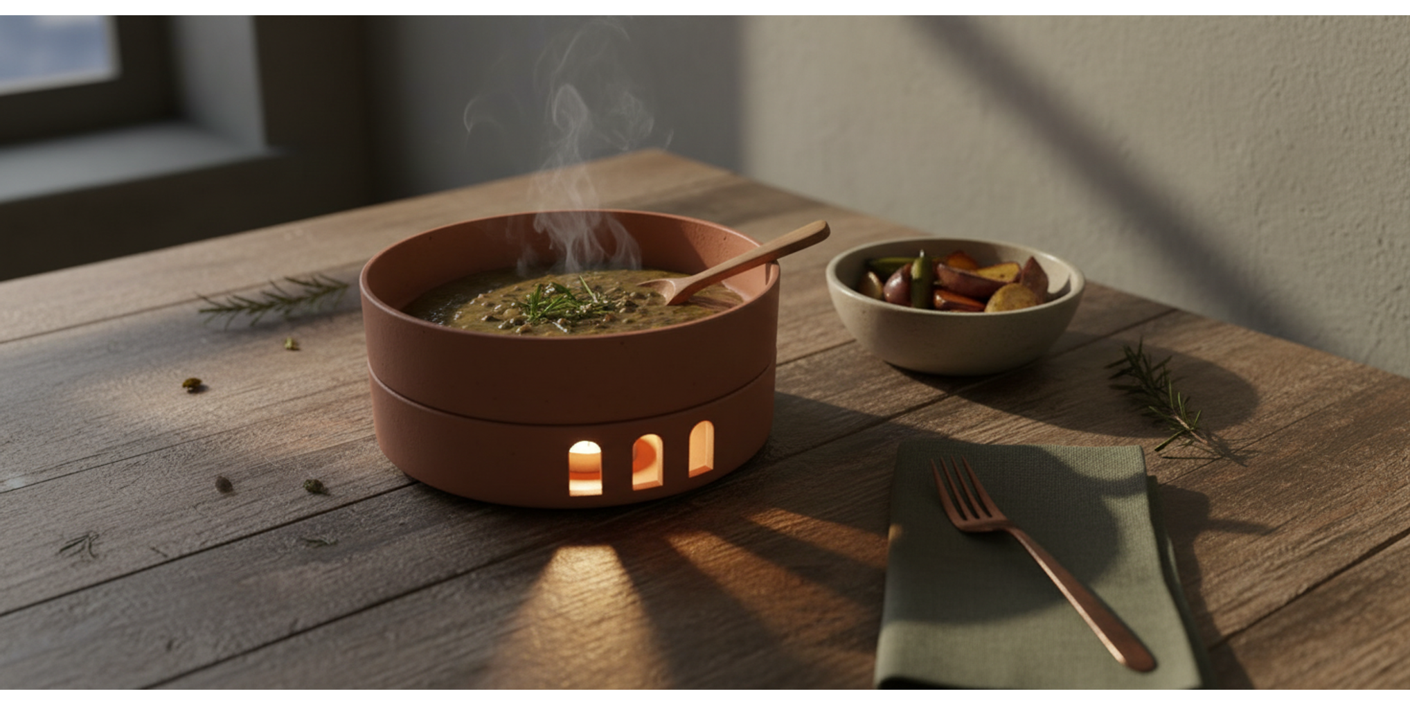 Terracota Mérida warming food